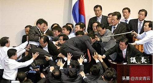 韓在野黨與警方國會出入口的對峙風波