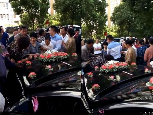 婚車邂逅高三學生喜糖紅包贈不停