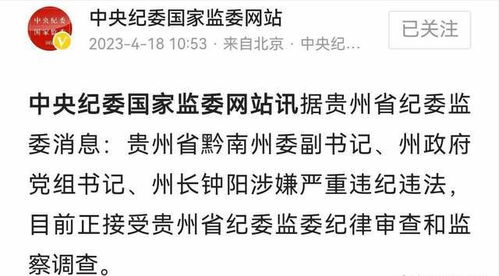 女廳官被查 因1條生活奢靡問題線索
