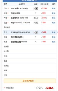 最新款臺(tái)式電腦的配置表 最新款臺(tái)式電腦的配置 