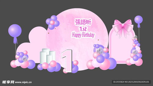 生日會打卡展板設(shè)計圖片