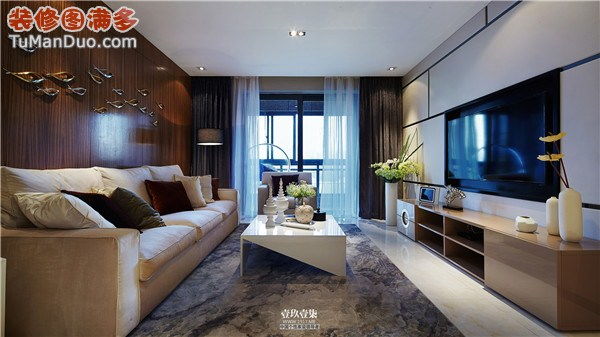大戶型客廳暖色設(shè)計(jì)圖片